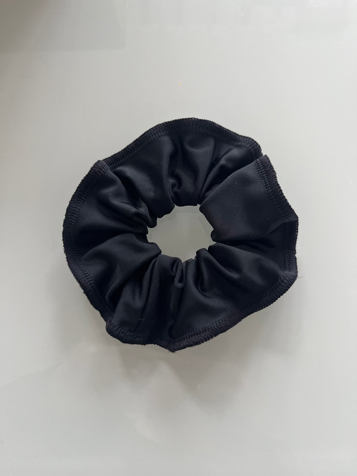 Black lycra scrunchie