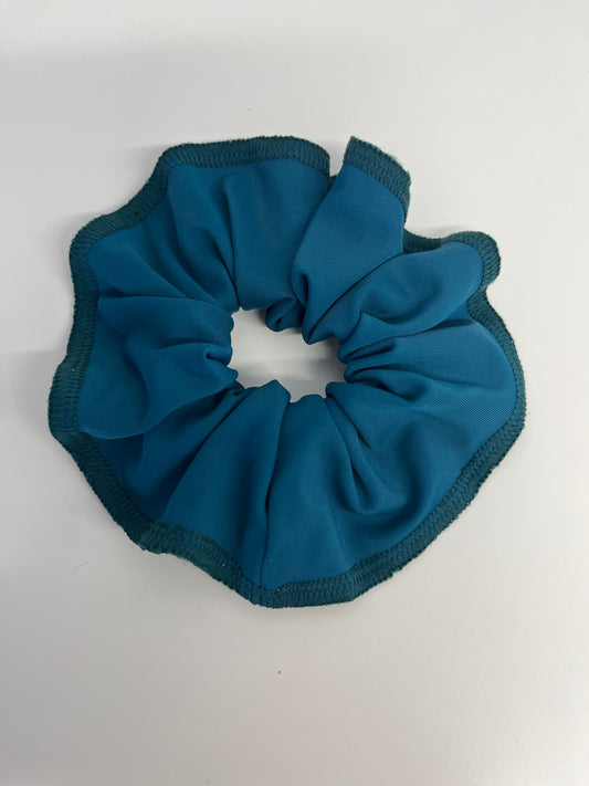 Azure lycra scrunchie