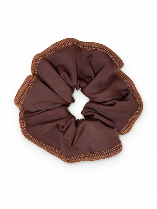 Chocolate Lycra scrunchie